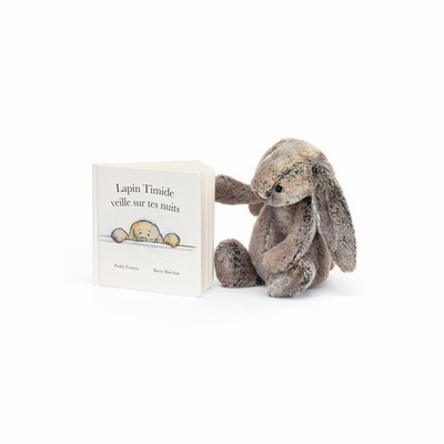 Jellycat Lapin Timide Veille Sur Tes Nuits and Bashful Cottontail Bunny Medium UK | 91375STLZ